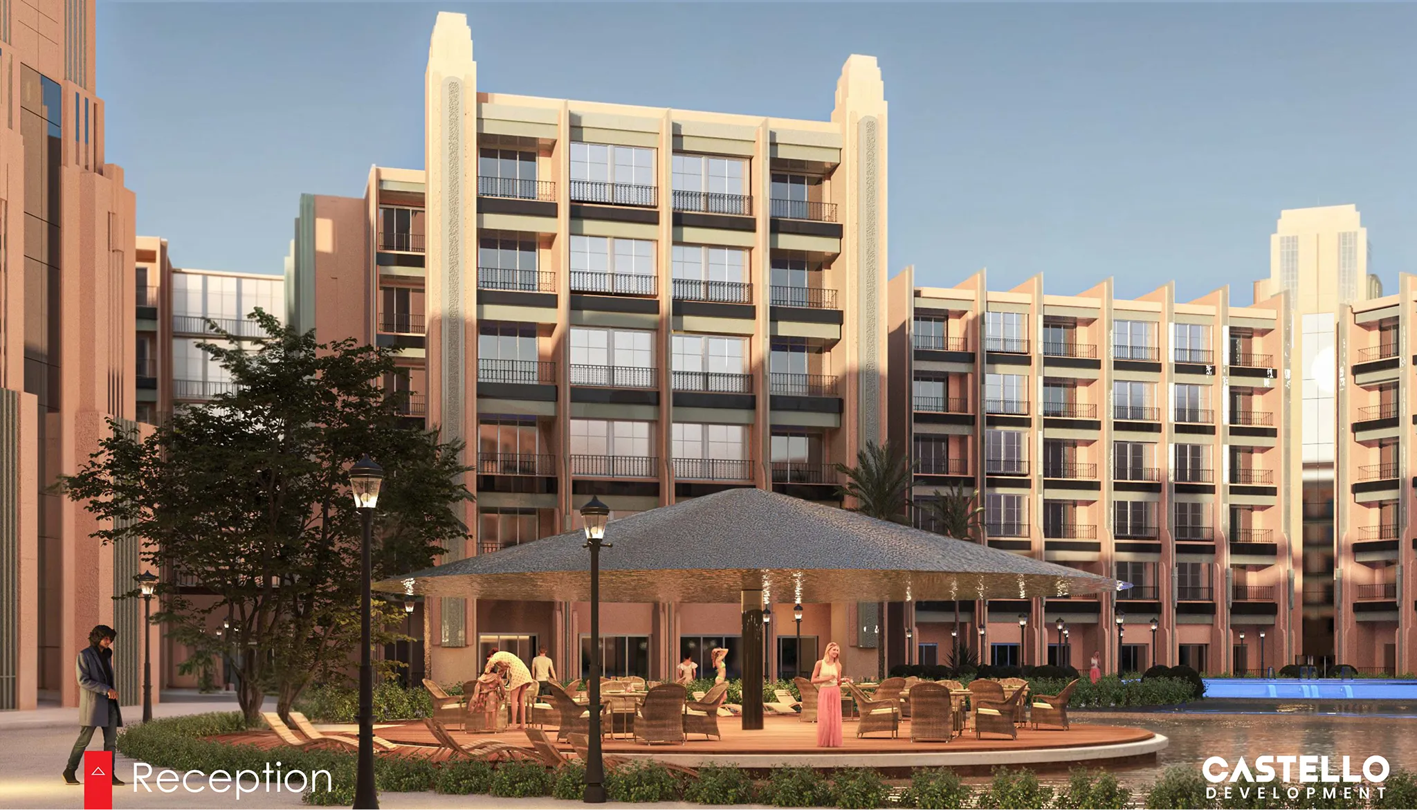 Зона отдыха у водоёма Atlantis Hurghada